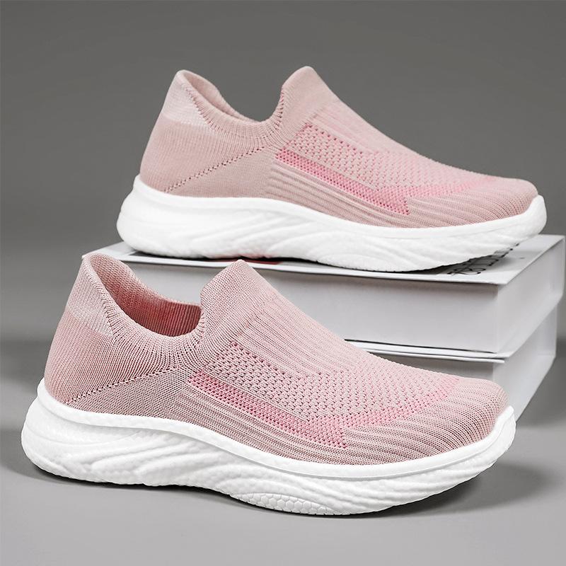 New Style Flying Woven Women's Shoes Unisex Casual Shoes Polyurethane Lightweight One Foot Cloth Shoes