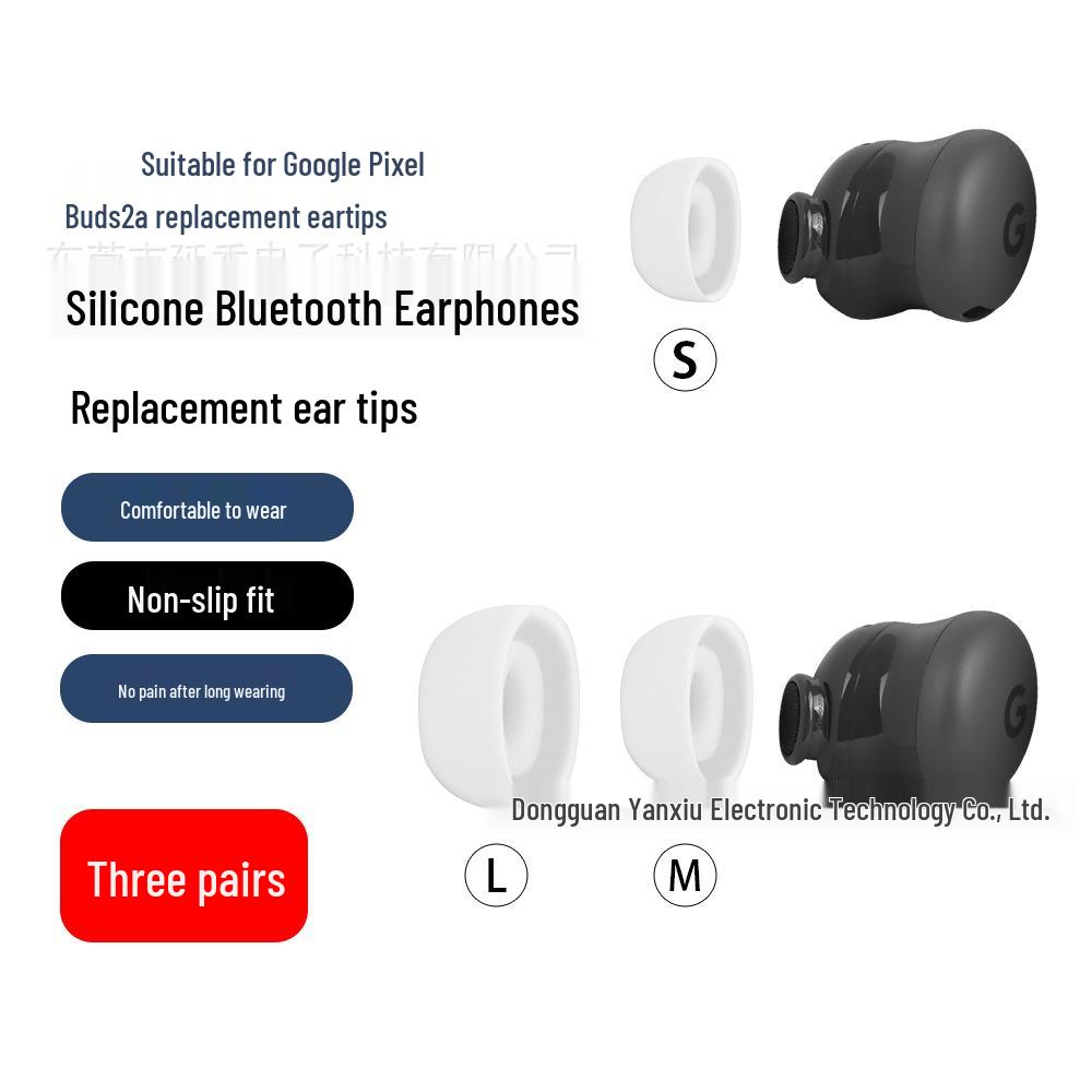 Silicone Ear Tips for Google Pixel Bluetooth Earbuds - Replacement Caps and Covers