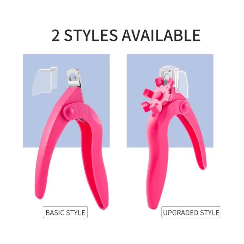 U Shaped Anti Splash Nail Clipper Acrylic Fake Nails Scissor Nail Tip Edge Cutter Trimmer Manicure with Sizer Precise Cutting Manicure Tools Home Use