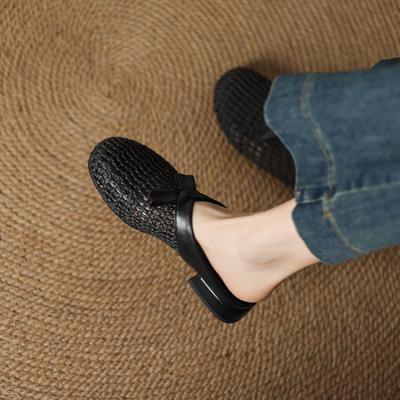 Летние женские шлепанцы на плоской подошве, новые женские прохладные шлепанцы, повседневная обувь большого размера, однотонные шлепанцы с закрытым носком, резиновая мягкая подошва