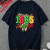 Juneteenth 1865 Retro TShirt for Unisex Women African American Pride Leopard Print Graphic Tee Cotton Tops for Juneteenth Holiday