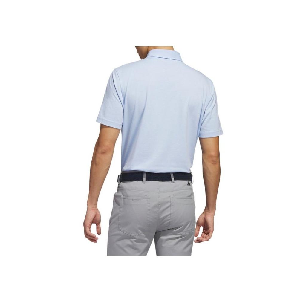 Adidas Рубашка поло из чистого хлопка с вышитым логотипом, мужские топы, светло-розовый синий HS1109