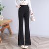 Women's Spring and Summer Micro Slim Thin Drape High Waist Elastic Suit Pants