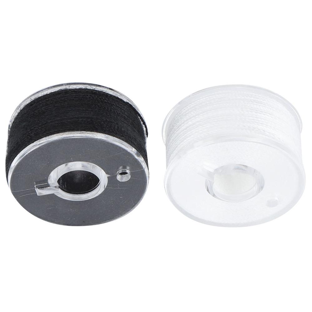 36pcs Size A Bobbins Box Set White And Black Plastic Bobbin Case For Sewing Machines