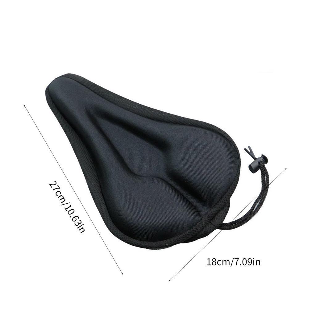 Gel Bike Seat Cover Padded Bicycles Saddle Covers Comfortable Exercise Bike Seat Cushion Cover for Cycling Mountain Bike