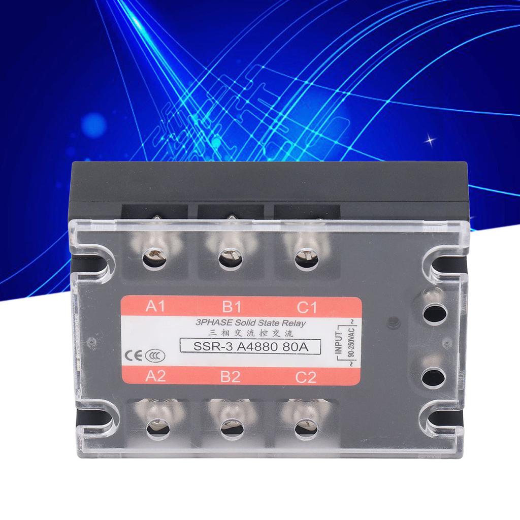 3 Phase Solid State Relay Peaking Voltage 600VAC Bidirectional SCR Output AC To AC SSR Module 480V 8