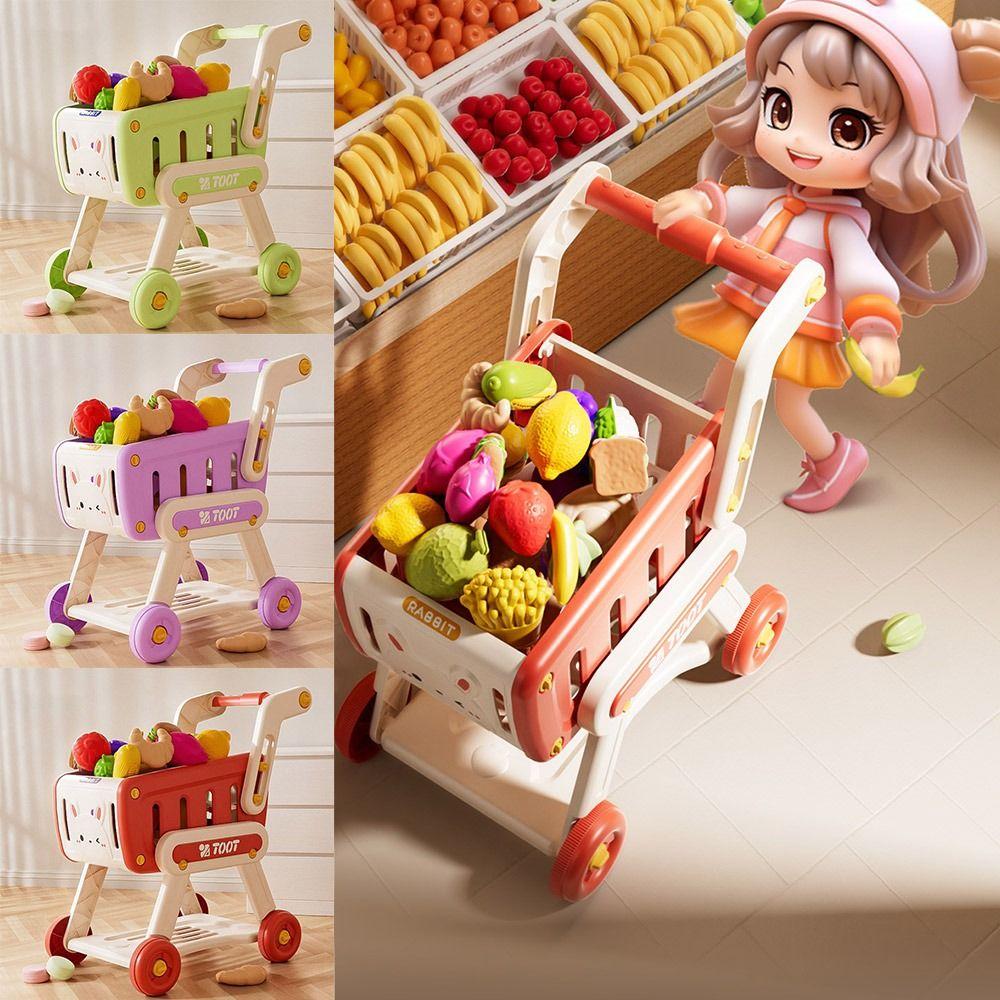 32PCS/Set Fruit Snacks Kitchen Toy Simulation Design Role Playing Toy NEW Shopping Cart Toy Gift