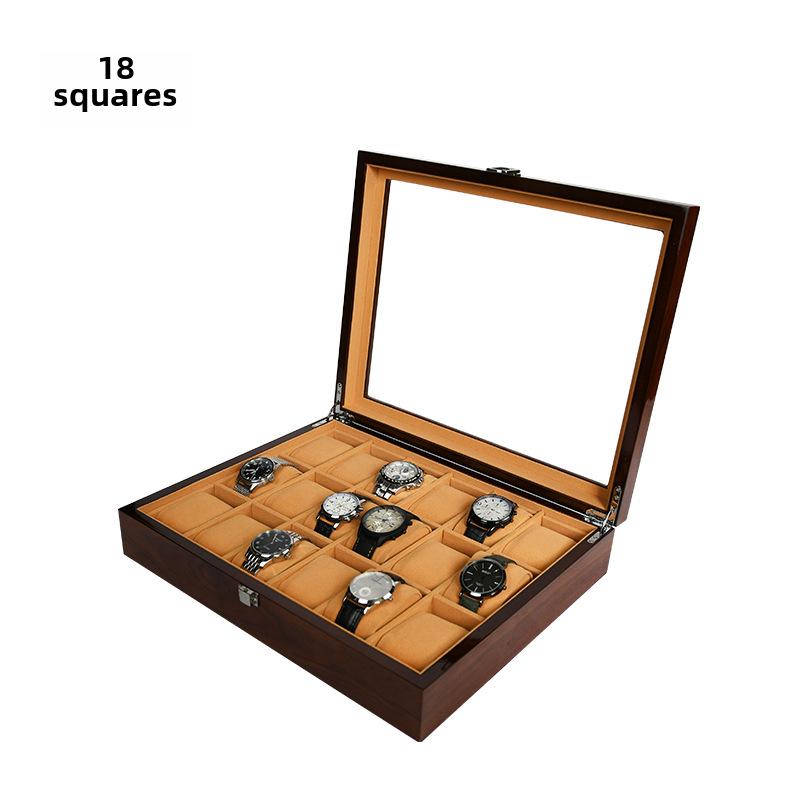 Деревянная коробка для хранения часов - Доступна на 3, 5, 6, 8, 10 и 12 ячеек для демонстрации и презентации