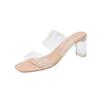 Clear Heels Slippers Women Sandals Summer Shoes Woman Transparent High Pumps Wedding Jelly High Heels
