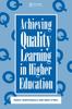 The Achieving Quality Learning In Higher Education Book