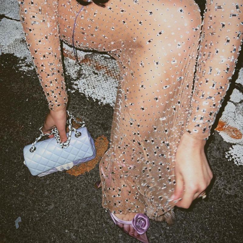 Прозрачное сетчатое платье с кристаллами для женщин, кружевное прозрачное облегающее платье макси с длинным рукавом, тонкое сексуальное пляжное платье для женщин