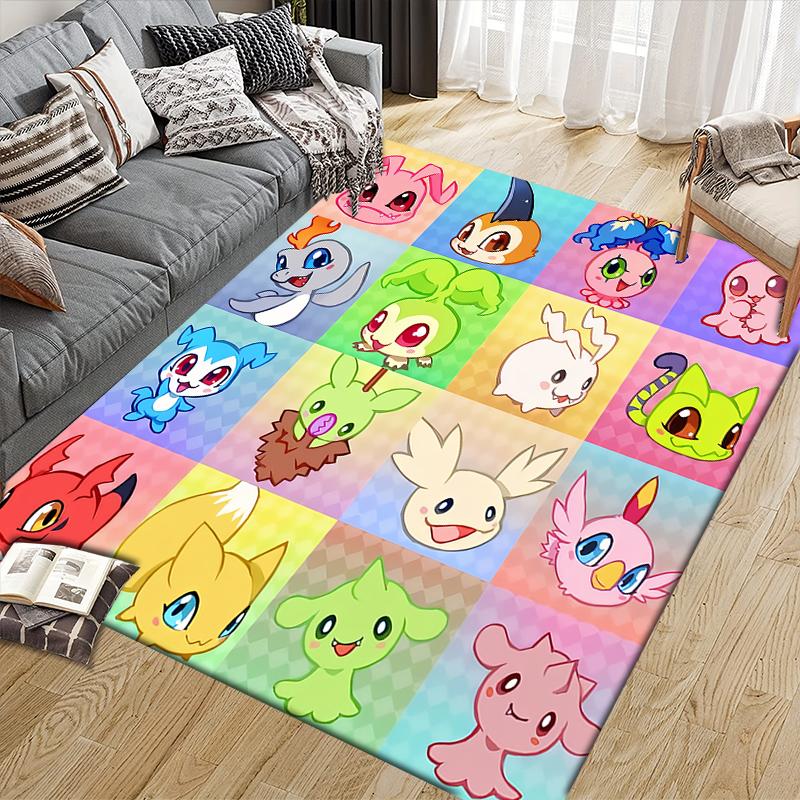 Digimon Dreamy Illustration Area Rug, Digimon Fan Cozy Carpet, Perfect Gift.chl