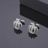 European & American Fashion Elegant Full Diamond Metal Crown Cufflinks for Ladies