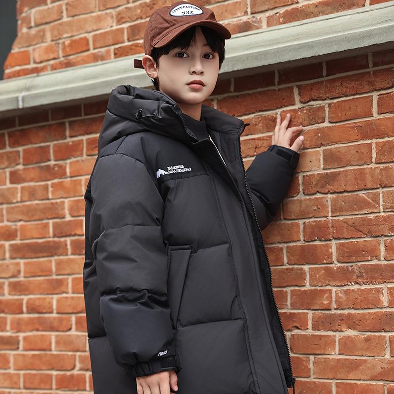 Boys and Girls Down Jacket Mid-length Thick Winter Warm Stylish Coat
