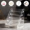 5 Tiers Greeting Card Display Stand Transparent Acrylic Sticker Holder Desktop Bookmark Brochure Magazines Journals Storage