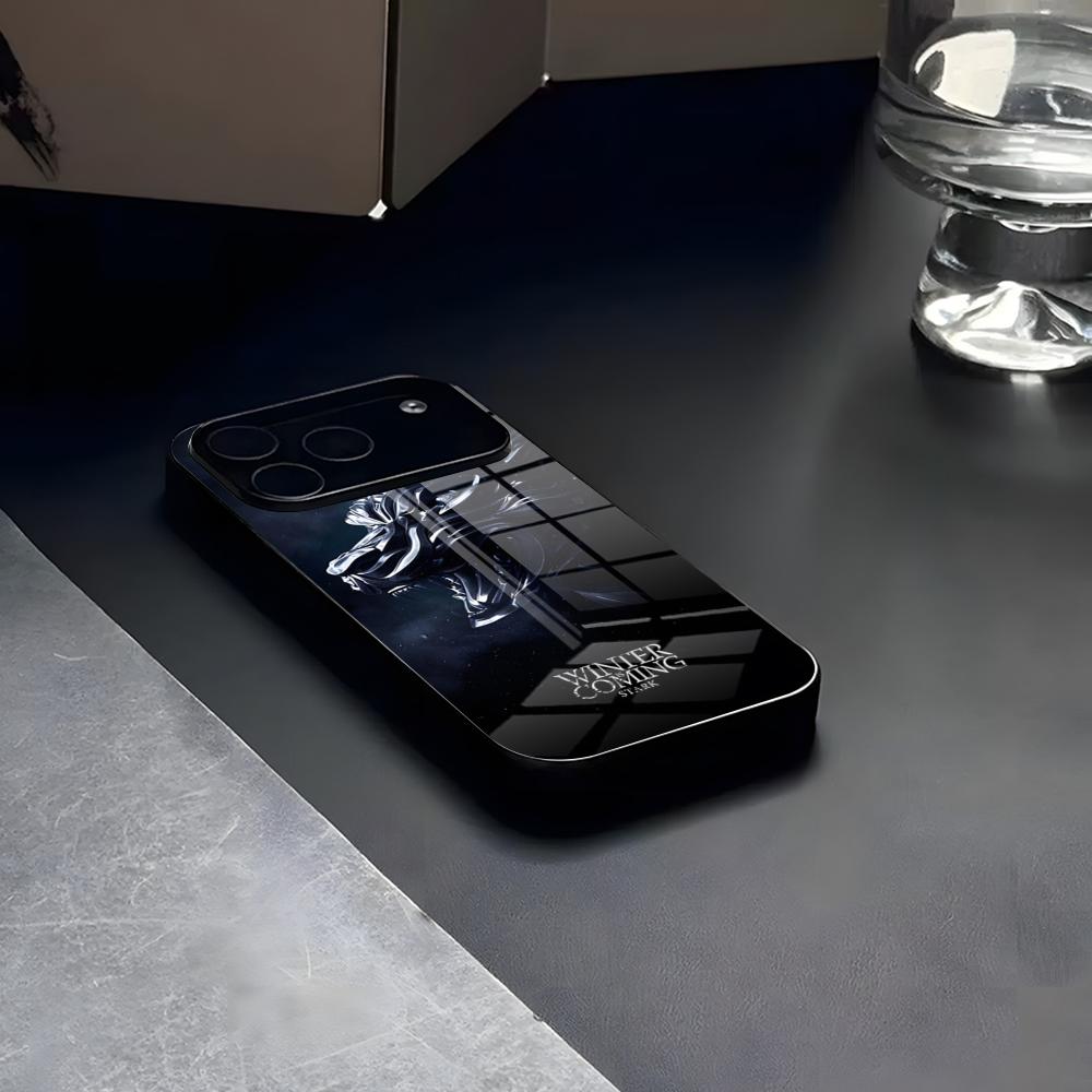 Winter Coming Stark Phone Case Glass For IPhone17 Air 16 15 17 14 Fresh Pro Max 13 12 11 X XS XR Plus For Samsung S 25 24 23 22