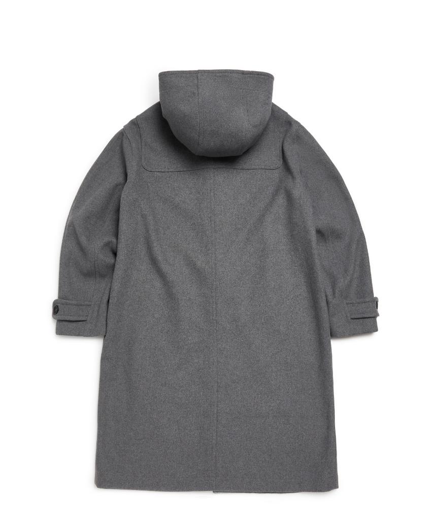 Mark Gonzales Heart Collection Hooded Duffle Long Coat - Grey
