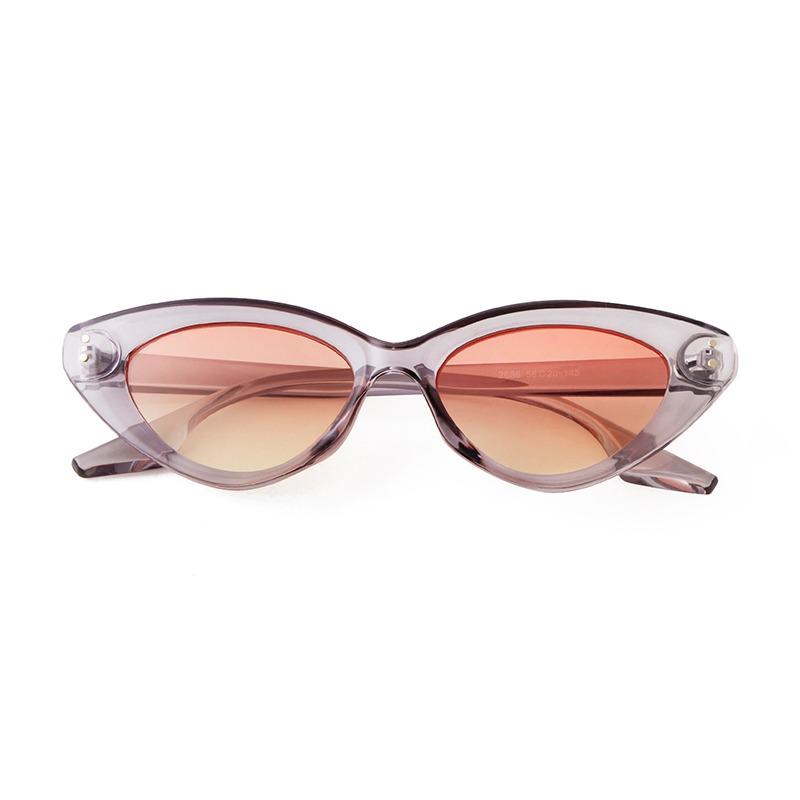 Винтажные Модные Солнцезащитные Очки Кошачий Глаз Женские Мужские Роскошный Дизайнерский Ретро Заклепки Милые Розовые Линзы Кошачий Глаз Солнцезащитные Очки Большие Очки S2686