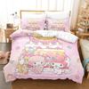 Мелодия Полированный Четырехпредметный Мультяшный Sanrio Осенне-Зимний Теплый Постельный Комплект Пододеяльник Наволочка Простынь