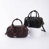 Luxury Lambskin Embroidered Pleated Handbag - Genuine Leather Crossbody Shoulder Bag (Second-Hand)