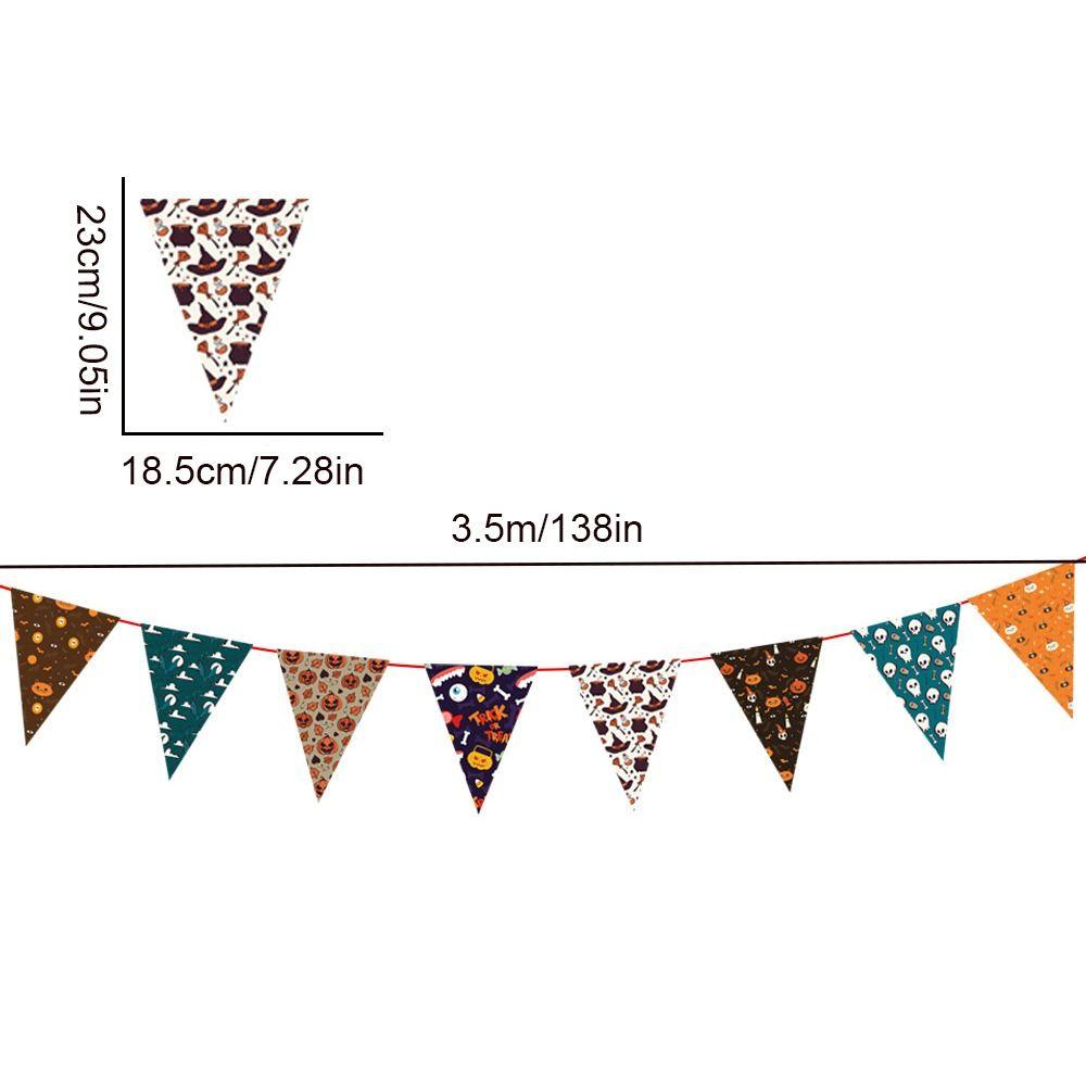 Hanging Happy Halloween Paper Banner Paper Pumpkin Letter Flag  Haunted House