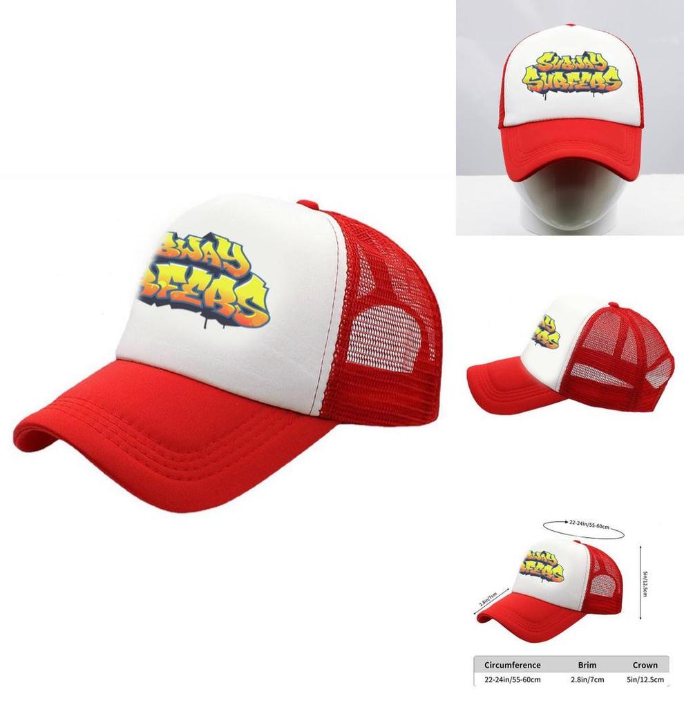 Бейсболка Subway Surfers Защита от УФ лучей Дышащая Унисекс Летняя шляпа для улицы Для фанатов