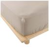 Drap Housse - Gaze De Coton - 140 X 190 Cm - Beige - Bonnet 30 Cm