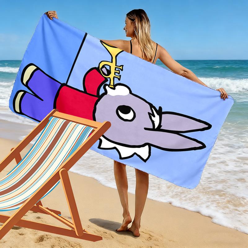 Colorful Trotro cartoon 2D Flat Print Beach Towel, Large Soft Quick Dry Towel for Beach Camping SwimmingXSTJ0915257