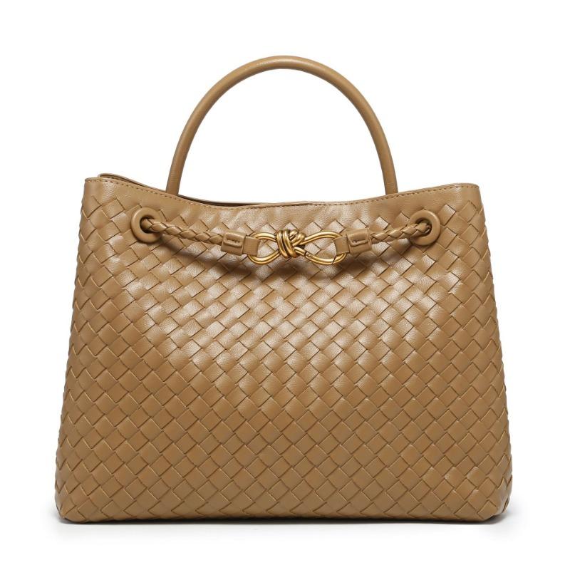 Плетеная сумка ручной работы Сумка на плечо с металлической пряжкой-бабочкой Сумка большой вместимости Кроссбоди