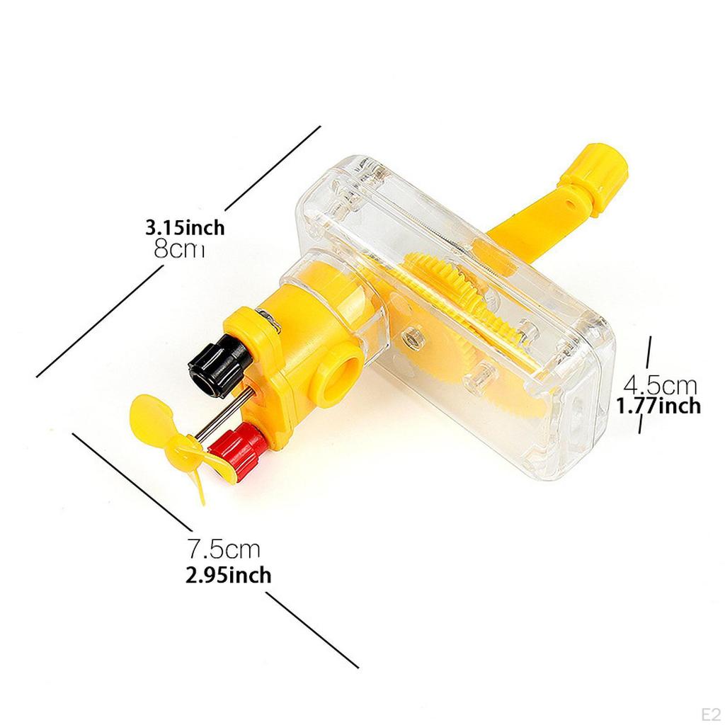 Hand Crank Generator Model Easy Assemble Physics Equipment Science Experiment Toy Compact Teaching