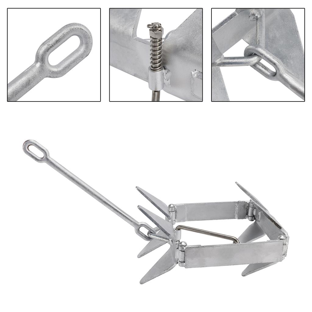 13 фунтов Слайд-бокс Стальной якорь Складной куб Якорь горячего цинкования Для лодки Гидроцикл