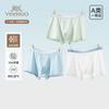 __ 10A Antibacterial 3-Pack __ English Men's and Women's Ice Silk Non Trace Mulberry Silk Quick Drying Flat Corner Underwear