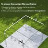 Retractable Pergola Cover, 3.5 x 2.6 m Replacement Canopy Fabric for 4 x 3 m Frame, Roof Top Only, Dark Grey