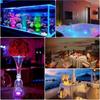 10Pcs Mini Submersible RGB Led Light with Remote for Vase Fish Tank Hot Tub Pool