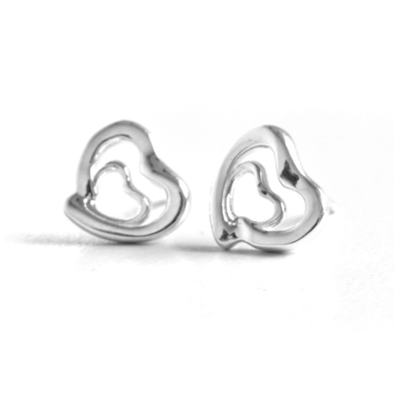 TOU [Silver925] WE026 Double heart earring