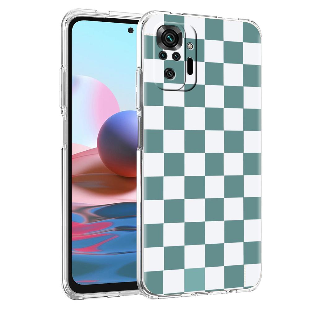 Клетчатый чехол для телефона Xiaomi Redmi Note 12 4G 11 10 Pro 5G 10C 10S 9S 9 9T 8T 9C 9A 8 8A 7 K50 K40