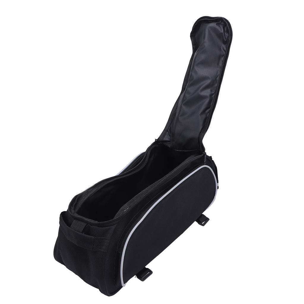 Сумка на багажник велосипеда с плечевым ремнем, 600D полиэстер, водостойкая, U-образная двусторонняя молния, светоотражающая