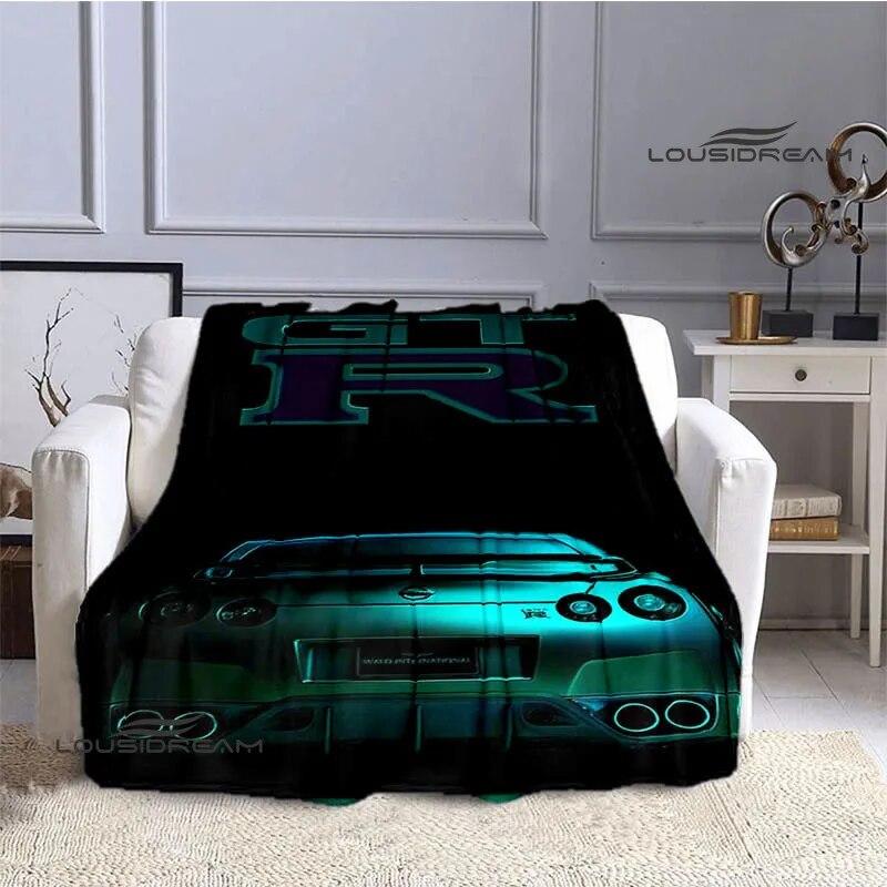 GTR гоночные одеяла с принтом в стиле ретро, ​​теплое одеяло, мягкое и удобное домашнее одеяло для путешествий, одеяло для пикника, подарок на день рождения