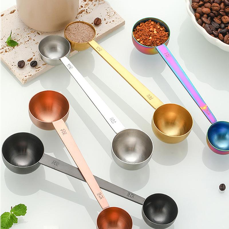 304 нержавеющая сталь мерные ложки с двойной головкой кофейный черпак 15 мл 30 мл для бариста кофейные зерна кухонные измерения
