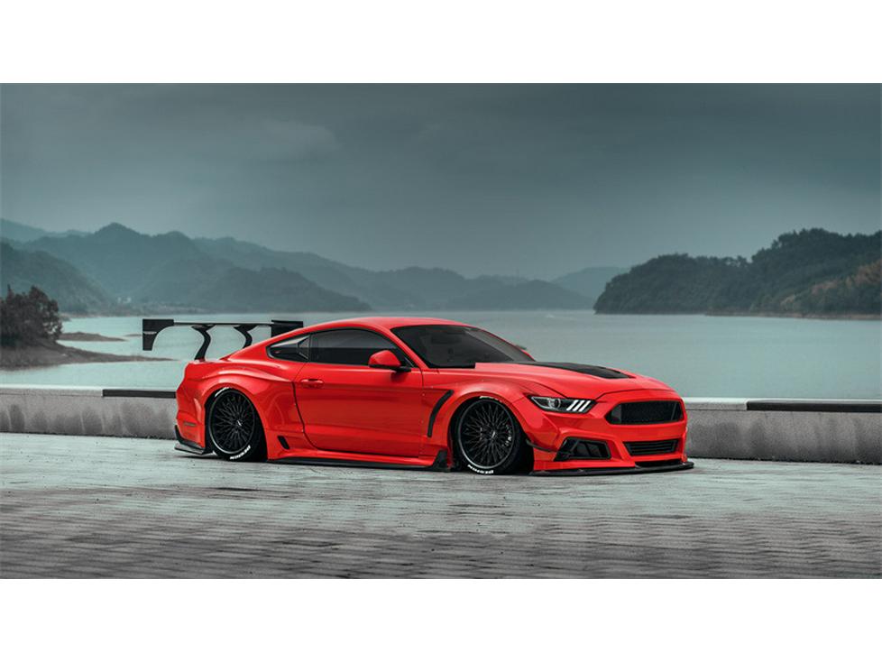 Carbon Fiber Rear Wing Spoiler for 2015-2023 Ford Mustang - High-Rise Design
