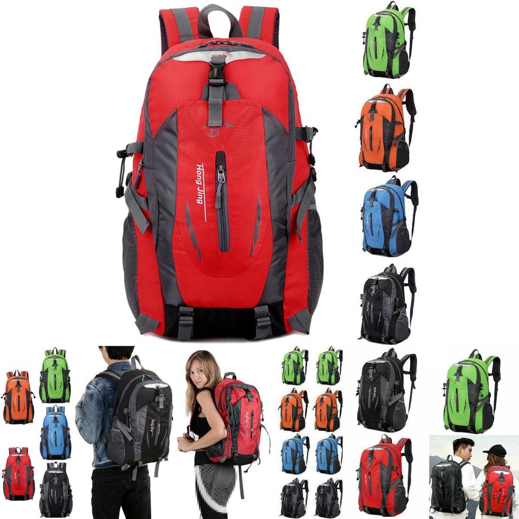 Large 40l Waterproof Travel Rucksack Outdoor Hiking Camping Backpack With Breathable Padded Straps