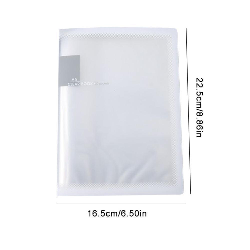 20/40 Pages Landscape Sticker Storage Book Transparent A5 File Folder  Students