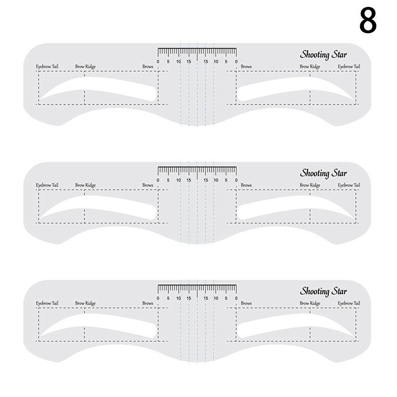 3/10 шт. многоразовый трафарет для бровей мягкая линейка определитель бровей руководство по рисованию бровей укладка формирование уход шаблон карта