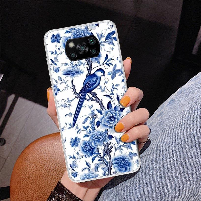 Blue And White Porcelain Phone Case For Xiaomi Poco X7 X6 X5 Pro F7 Ultra Redmi 15C 15 13C 13 12C 12 10 10A 10C 9 9A 9C 9T Cover