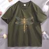 Bright Golden Dragonfly TShirt for Comfortable Cute Unisex Tshirt Cute Dragonfly Tee Unisex Cotton Short Sleeve Tshirts Y2k