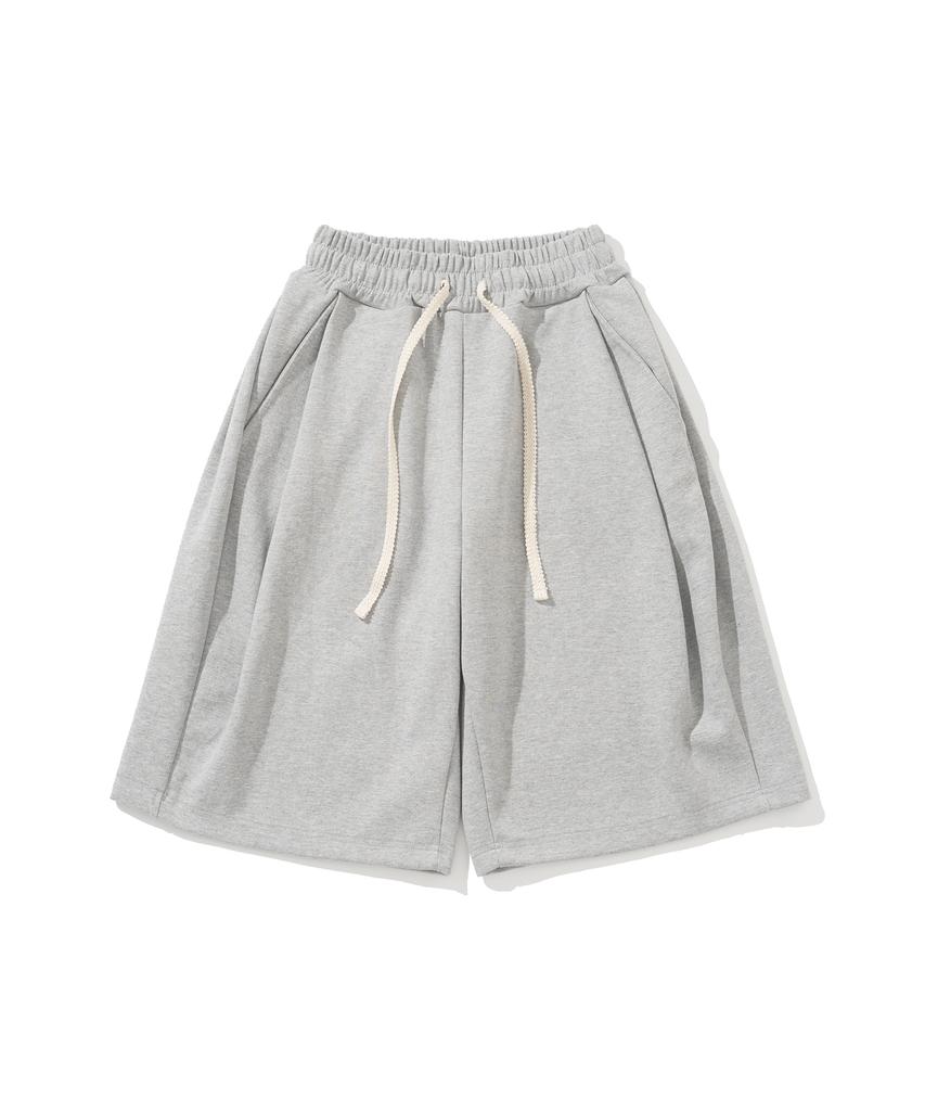 KNITTED Bermuda Training Half Pants Melange Grey
