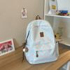 Multicolored Polka Dot Backpack Sweet Student School Bag Cute Lace Trim Rucksack  Daily