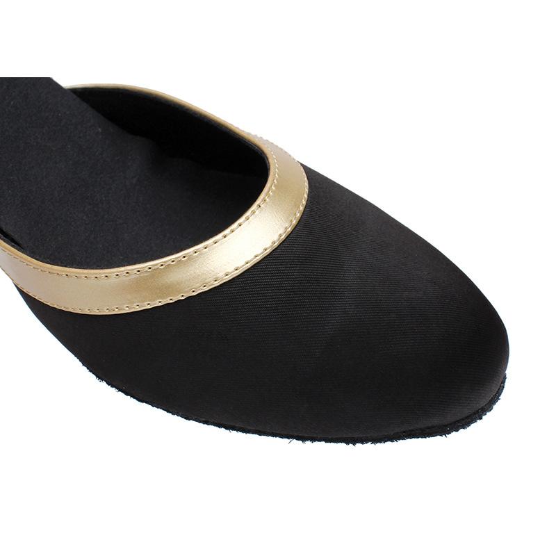 Женская обувь для латинских танцев SILK Ballroom Modern Pole Dance Shoes Женская обувь для сальсы, танго, средний каблук, закрытый носок, латинские туфли для девочек