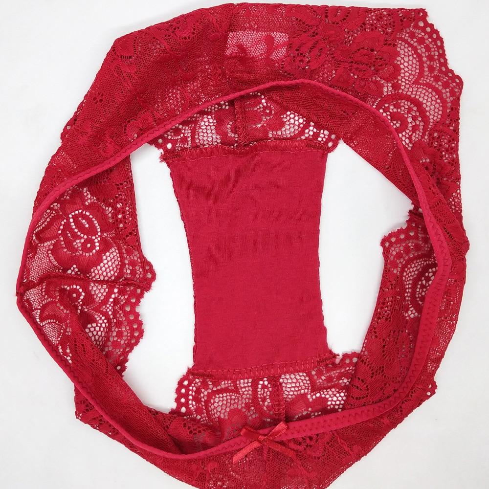 Женское кружевное нижнее белье, хлопковые сексуальные прозрачные трусики для женщин, 6 шт./лот