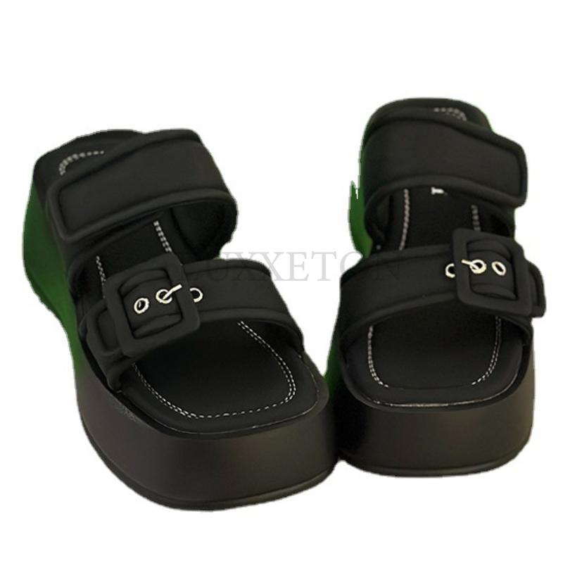 Обувь для женщин Тапочки на плоской платформе Современные тапочки Новые дизайнерские модные нескользящие туфли на платформе Женская обувь Zapatillas Mujer